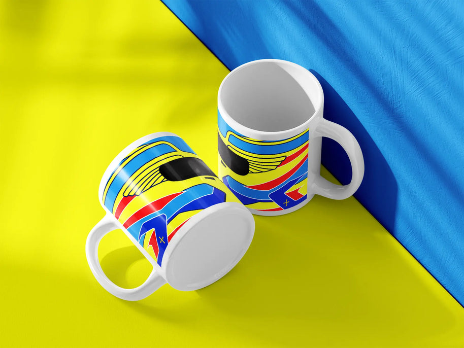 Fernando Alonso Aston Martin 2024 F1 Helmet Mug